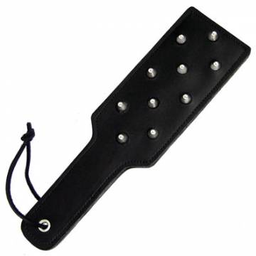 Large Italian Leather Slapper Spanking Paddle - 14 strap – Master