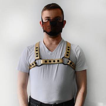 BDSM Toys By Leather Etc: Brass Garment Infinity Harness